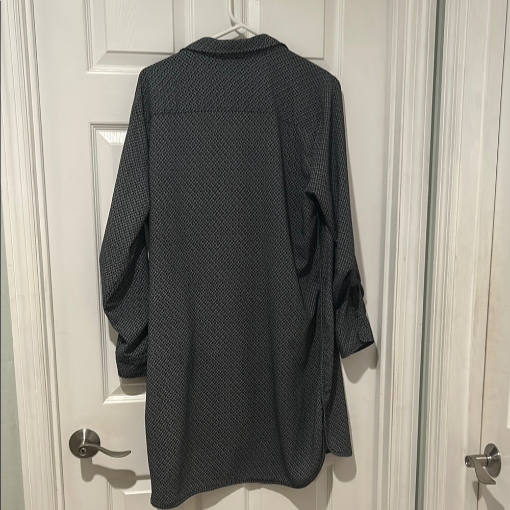 Loft Black Polka Dot Tunic Blouse - Picture 4 of 4